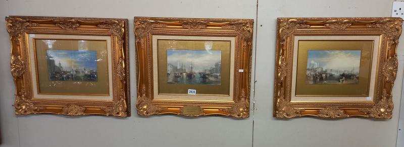 Three framed and glazed J M W Turner prints, COLLECT ONLY.