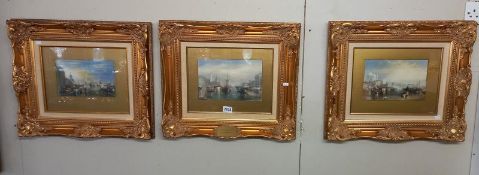 Three framed and glazed J M W Turner prints, COLLECT ONLY.