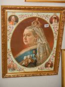 A gilt framed and glazed study of Queen Victoria, COLLECT ONLY.
