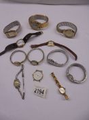 A mixed lot of ladies and gent's wrist watches.