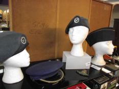 2 air training corps berets and 2 other caps etc
