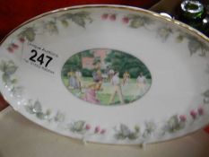 A Minton oval plate from The Wimbledon collection.