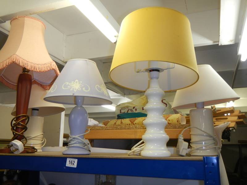 Four table lamps, COLLECT ONLY.