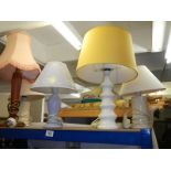 Four table lamps, COLLECT ONLY.