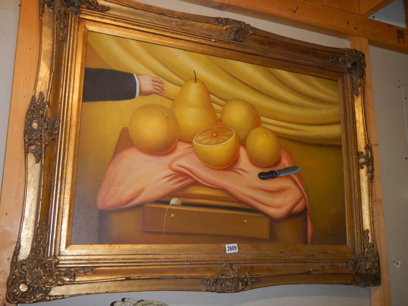 A gilt framed still life painting, COLLECT ONLY.