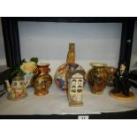A shelf of ceramics including Oriental vases etc., COLLECT ONLY.