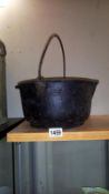 A vintage cast iron cauldron jam pan COLLECT ONLY
