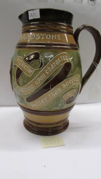 A Doulton Lambeth Gladstone commemorative jug.