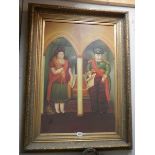 A gilt framed 20th century painting on canvas,. COLLECT ONLY.