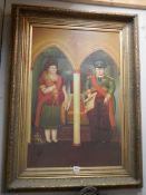A gilt framed 20th century painting on canvas,. COLLECT ONLY.