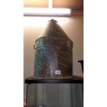 A large early 20c conical brass churn COLLECT ONLY