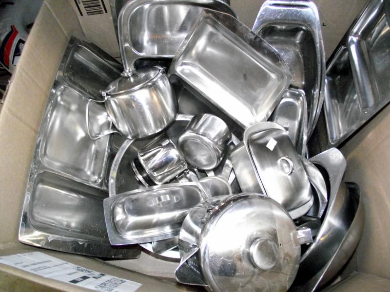 A large lot of stainless steel kitchenware COLLECT ONLY - Image 2 of 2