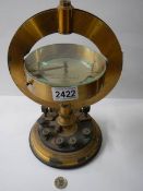 A laboratory brass tangent galvanometer, made by Becker & Co., of Hatton Wall, London,