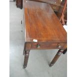 A Victorian mahogany barley twist leg Pembroke table. COLLECT ONLY.
