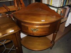 A pine corner wash stand with single drawer COLLECT ONLY