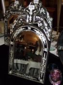 An ornate gypsy style wall/dressing table mirror 56cm x 31cm COLLECT ONLY