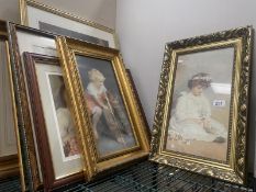 A quantity of good gilded frame pictures mainly in Pears style