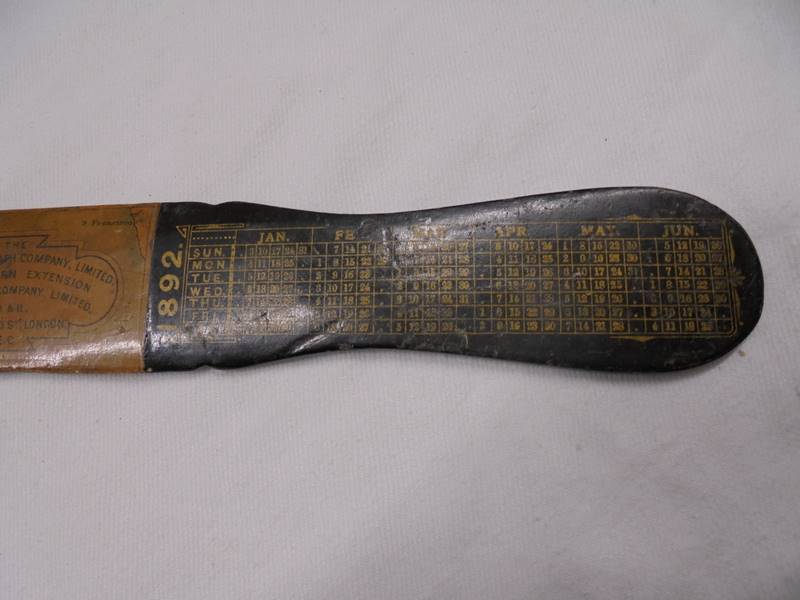 An 1892 Eastern Telegraph Company Limited date letter opener. - Image 4 of 5