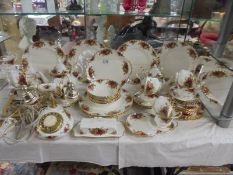 Approximately 70 pieces of Royal Albert Old Country Roses, all first quality, COLLECT ONLY.