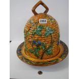 A large majolica style stilton dome. COLLECT ONLY.