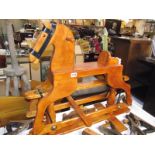 A solid pine rocking horse made by Northtyne products COLLECT ONLY
