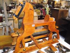 A solid pine rocking horse made by Northtyne products COLLECT ONLY