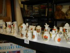 A mixed lot of crested china.