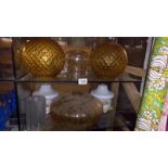 A good selection of vintage glass lampshades COLLECT ONLY