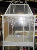 A vintage style metal terrarium 41cm x 31cm x height 120cm COLLECT ONLY