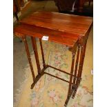 A pair of rosewood side tables, COLLECT ONLY.