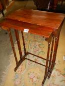 A pair of rosewood side tables, COLLECT ONLY.