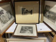 A quantity of etchings