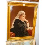 A gilt framed study of Queen Victoria, COLLECT ONLY.
