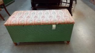 A Lloyd loom Lusty linen/blanket box, COLLECT ONLY