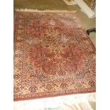 A silk rug, 190 x 140 cm.