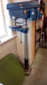 A Mastercraft 15" drill press pedestal drill, missing arms, height handle & chuck key, COLLECT ONLY