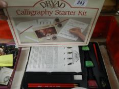 A boxed calligraphy set.