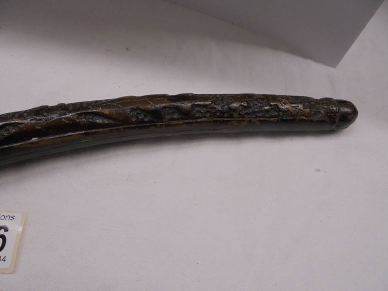 A late Victorian carved wood case for a clay pipe. - Image 3 of 4
