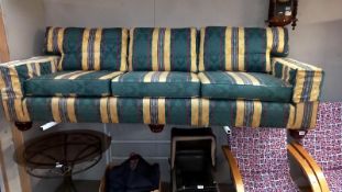 A multi striped 3 seater settee, COLLECT ONLY