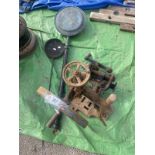 Part of a bench engineerers tool for spares and repairs, warming pan etc