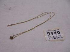 An 18ct (750) neck chain 1.7 grams.