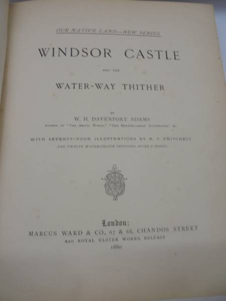 A 19th century (1880) book on Windsor Castle with coloured engravings. - Image 2 of 6