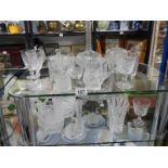 A mixed lot of glass ware including decanter, COLLECT ONLY.