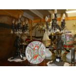 A matching pair of figural chandelier style table lamps. COLLECT ONLY.