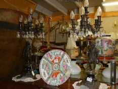 A matching pair of figural chandelier style table lamps. COLLECT ONLY.