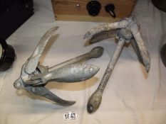 2 vintage 15kg anchors COLLECT ONLY