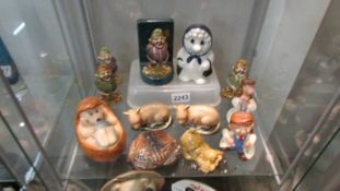 Twelve Wade figures including Tetley Salt and Pepper pots, Gnomes etc.,