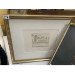 A gilt framed Vincent Haddelsey horse related frame