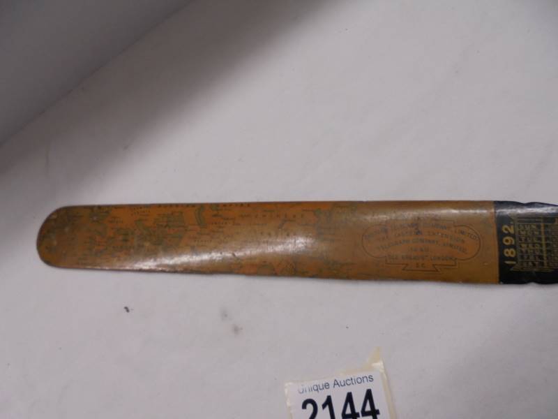 An 1892 Eastern Telegraph Company Limited date letter opener. - Image 5 of 5