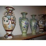 2 pairs of early pottery vases (3a/f)